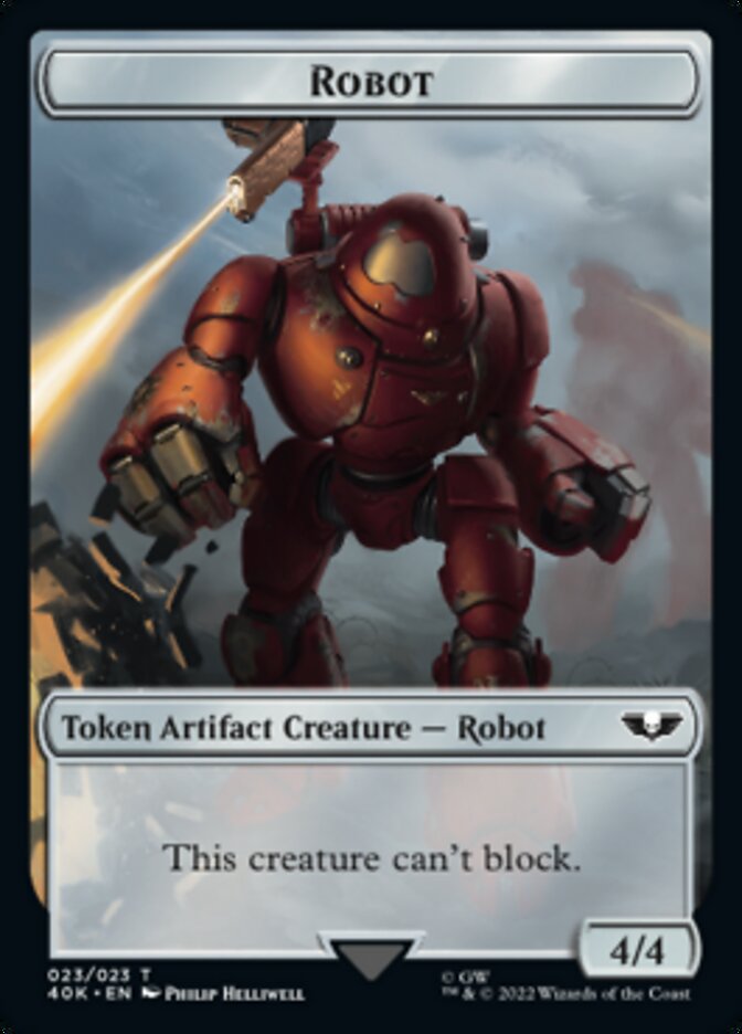 Guerrier Astartes (001) // Robot Jeton double-face [Jetons Warhammer 40,000]