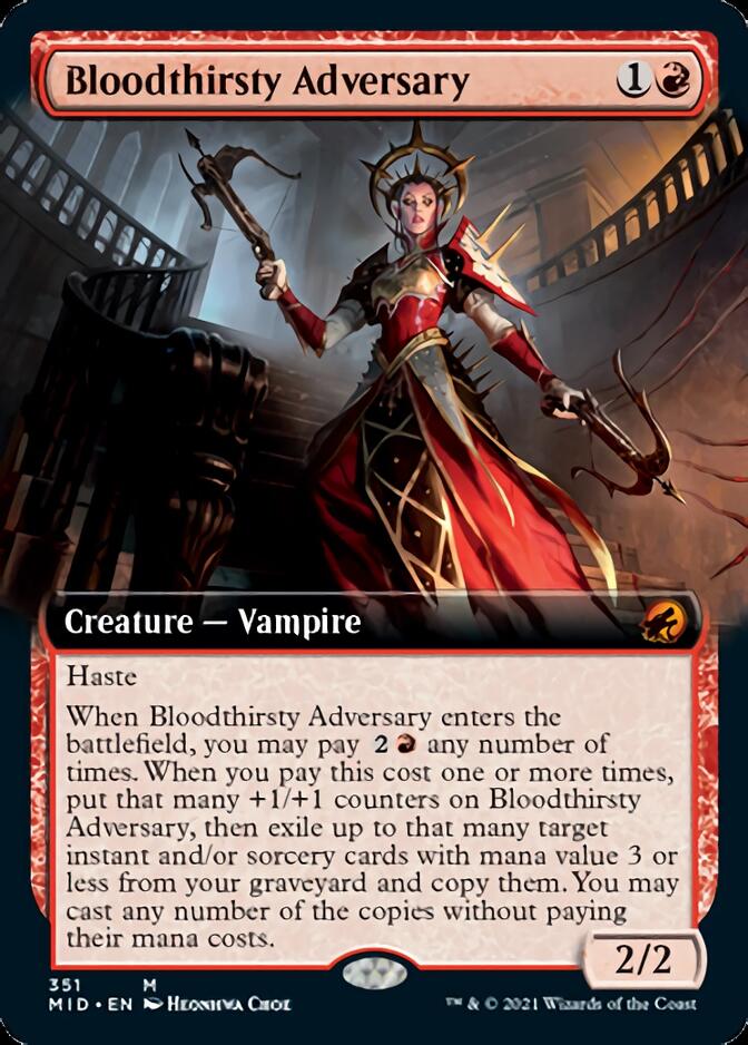Adversaire sanguinaire (Illustration étendue) [Innistrad : Chasse de Minuit]