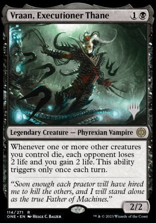 Vraan, thane exécuteur (Promo Pack) [Phyrexia : Tout sera un promos]