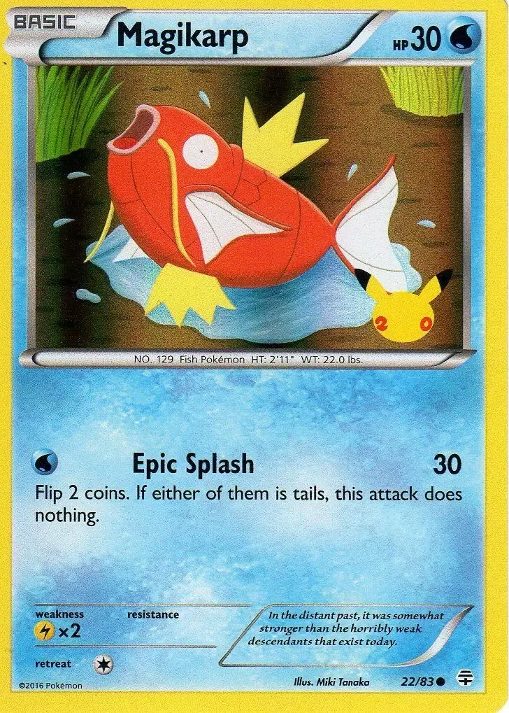 Magikarp (22/83) (Sello 20 Aniversario) [XY: Generaciones]