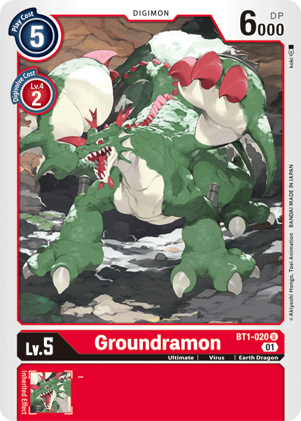 Groundramon [BT1-020] (Arte alternativo) [Mazo de inicio: Gallantmon]
