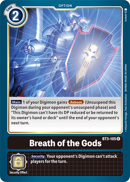 Aliento de los Dioses [BT3-105] [Edición Limitada de Lanzamiento Ver.1.5]