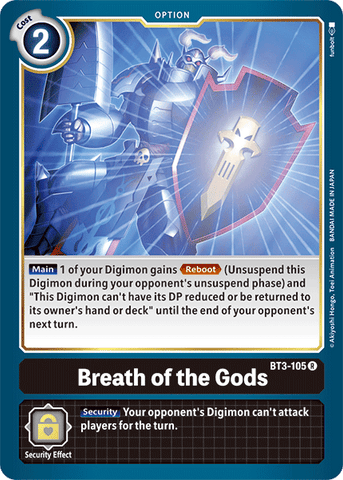 Aliento de los Dioses [BT3-105] [Edición Limitada de Lanzamiento Ver.1.5]