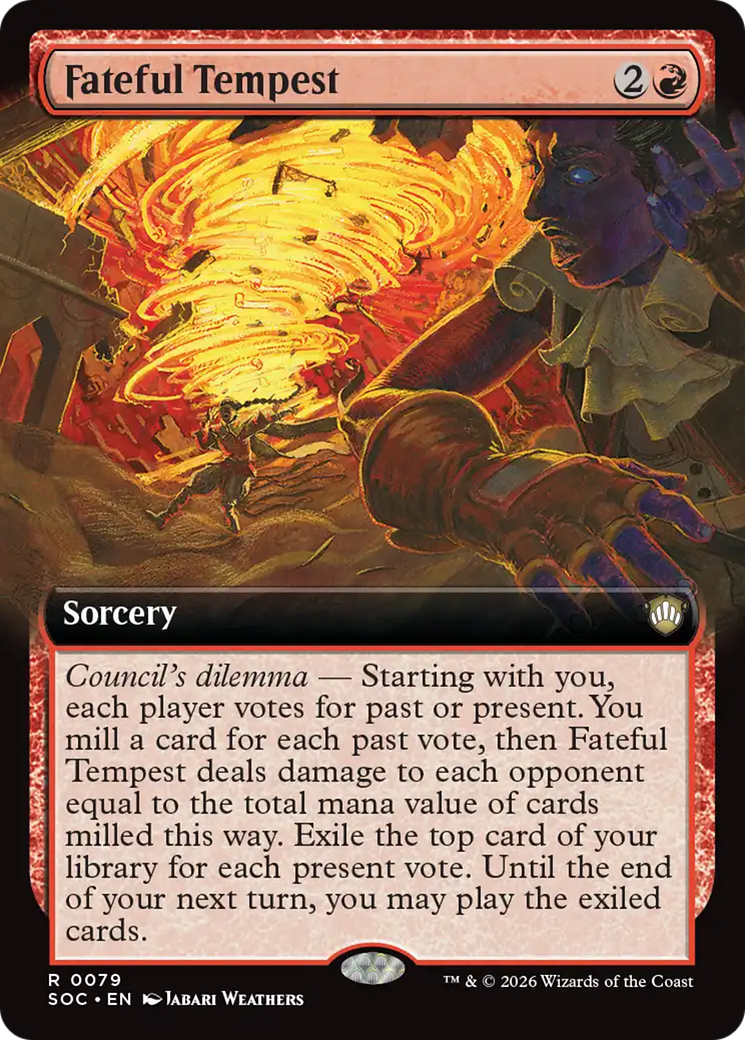 Tempestad fatídica (arte extendido) [Commander de Secretos de Strixhaven]