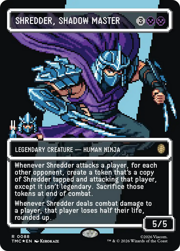 Shredder, Maître de l'Ombre (Sans bordure) (Feuille de Reflux) [Commandant Tortues Ninja]