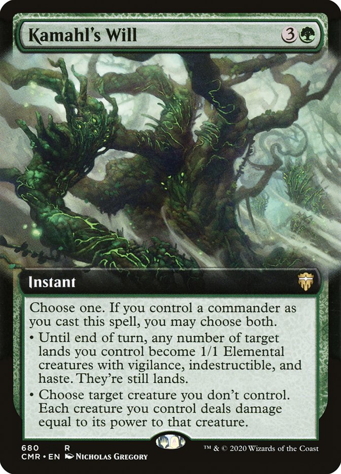 Voluntad de Kamahl (Arte extendido) [Commander Legends]