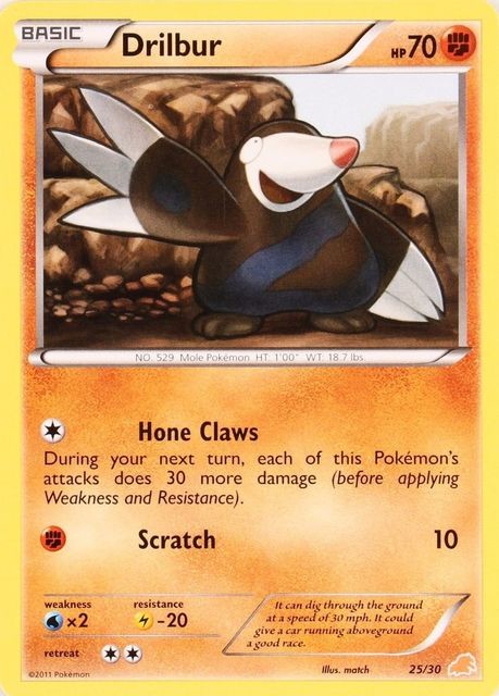 Drilbur (25/30) [Negro y Blanco: Kit de Entrenador - Excadrill]