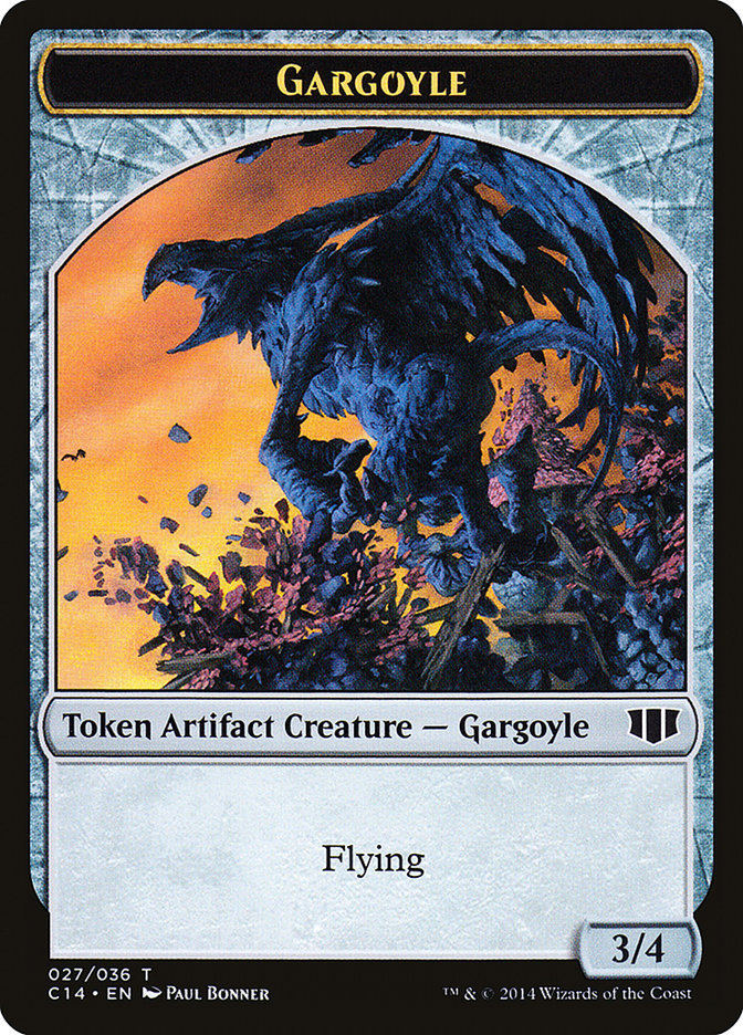 Gargouille // Guerrier Elfe Jeton double face [Jetons Commander 2014]