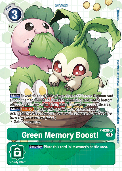 ¡Memoria Verde al Máximo! [P-038] (Sobre Promocional - Next Adventure) [Cartas Promocionales]