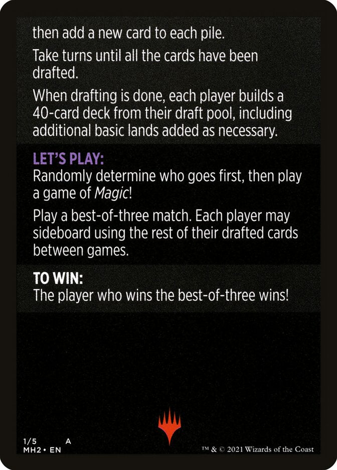 Winchester Draft (Mini-jeu Magic) [Mini-jeu Modern Horizons 2]