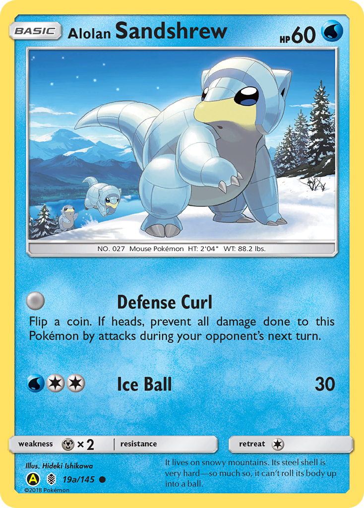 Sabelette d'Alola (19a/145) [Cartes promo alternatives]
