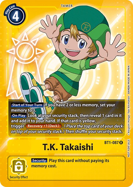 T.K. Takaishi [BT1-087] (Paquete de Torneo Oficial Vol.3) [Promociones de Sobres Especiales de Lanzamiento]