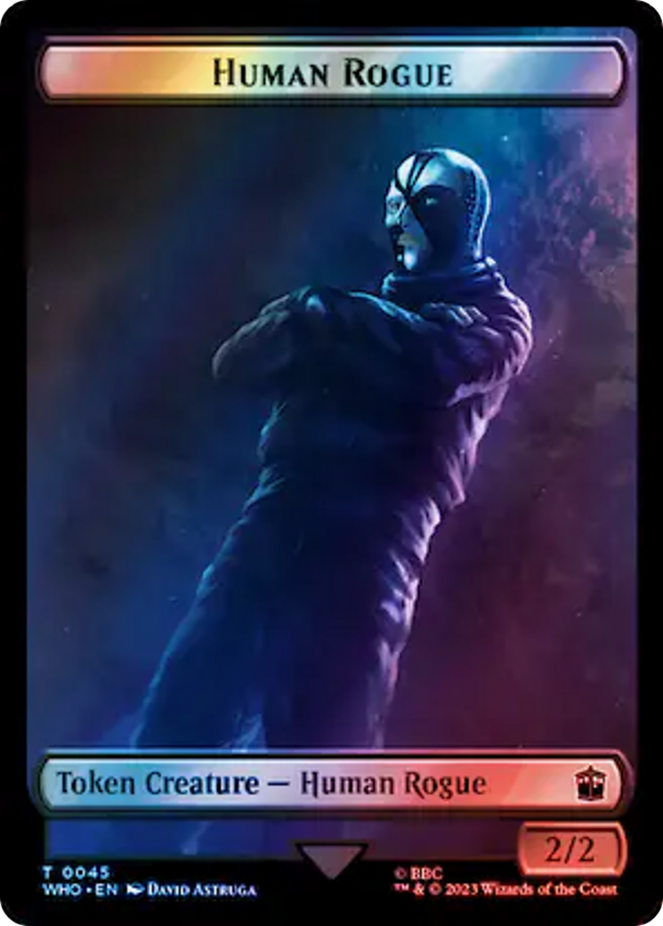 Humain et Roublard // Dinosaure Jeton recto-verso (Surge Foil) [Jetons Doctor Who]