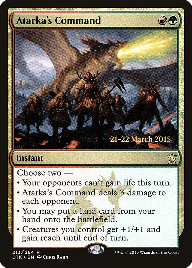 El mandato de Atarka [Sobres de promoción de prereleases de Dragones de Tarkir]