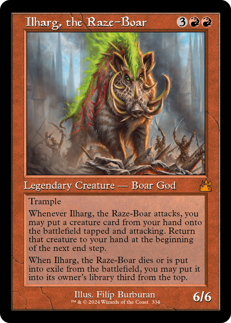 Ilharg, le Sanglier dévastateur (Cadre rétro) [Ravnica Remastered]