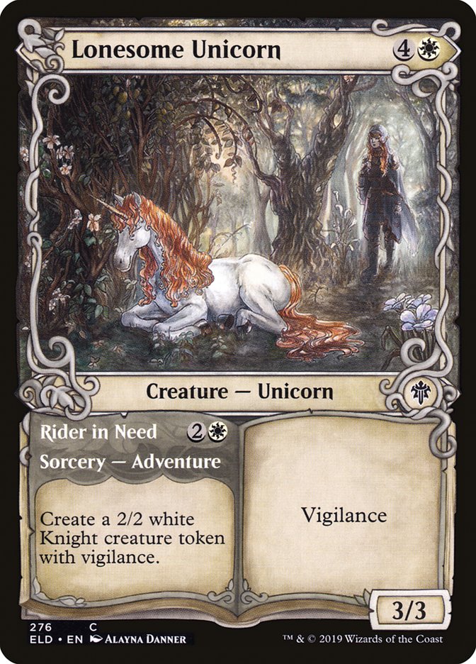 Licorne solitaire // Cavalier en détresse (Vitrine) [Le Trône d'Eldraine]
