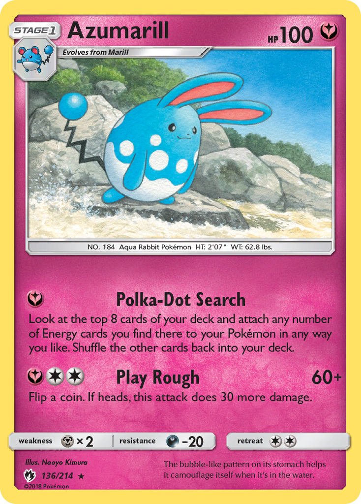 Azumarill (136/214) [Soleil et Lune : Tonnerre Perdu]