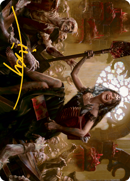 Gisa, glorieuse résurrectrice Carte d'art (Signature estampée or) [Série d'art Innistrad : Chasse de Minuit]