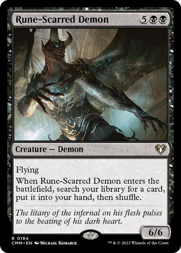 Démon balafré runique [Commander Masters]