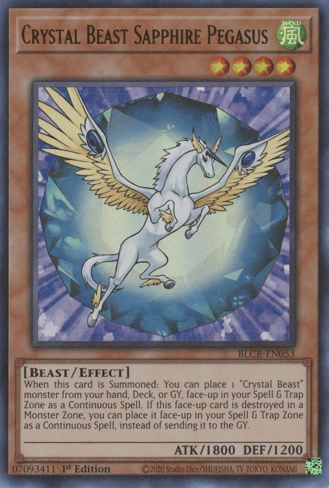 Bête Cristalline Pégase Saphir [BLCR-FR053] Ultra Rare