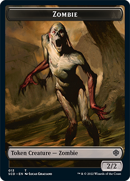 Zombie // Chevalier Zombie Jeton recto-verso [Decks Commander de Démarrage]