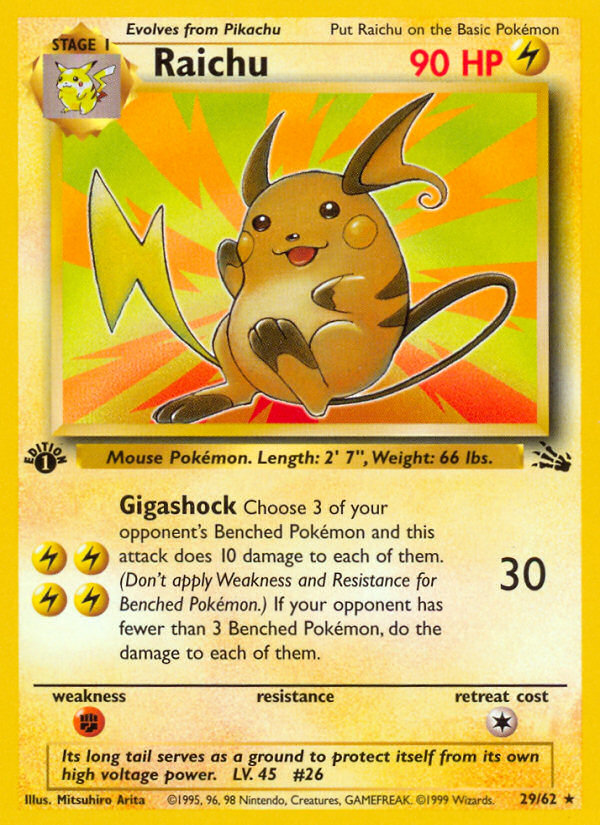 Raichu (29/62) [Fossil 1ère édition]