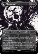 Sheoldred // Las verdaderas escrituras (Planar Booster Fun de exhibición) [Marcha de la máquina]
