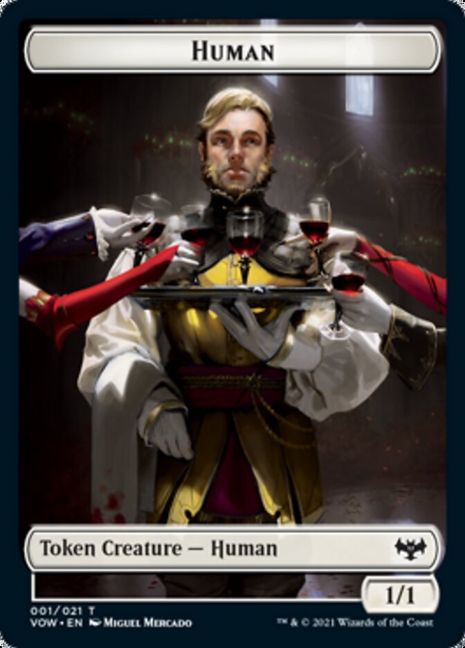 Humain (001) // Vampire (016) Jeton recto-verso [Innistrad : Noces écarlates jetons]