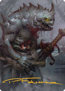 Carte artistique Slaad gris (signature estampillée or) [Commander Legends: Battle for Baldur's Gate Art Series]