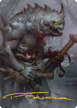 Carte artistique Slaad gris (signature estampillée or) [Commander Legends: Battle for Baldur's Gate Art Series]