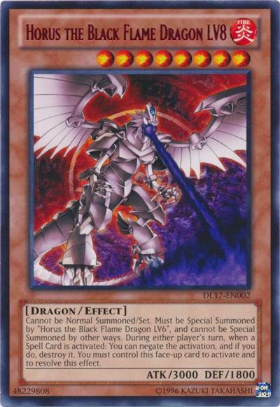 Horus Dragon de la Flamme Noire LV8 (Rouge) [DL17-EN002] Rare