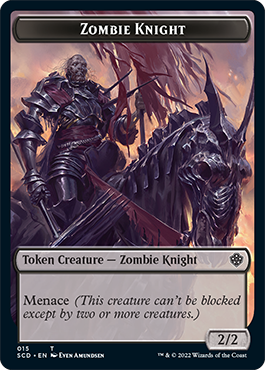 Zombie // Chevalier Zombie Jeton recto-verso [Decks Commander de Démarrage]