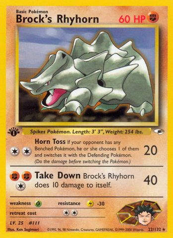 Rhyhorn de Brock (22/132) [Héroes de Gimnasio 1ª edición]