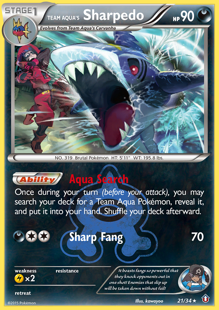 Sharpedo du Team Aqua (21/34) [XY: Double Crise]
