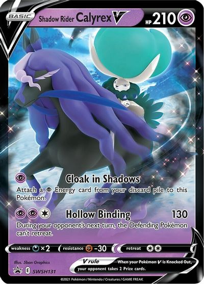 Shadow Rider Calyrex V (SWSH131) (Carta Jumbo) [Espada y Escudo: Cartas Promocionales de Estrella Negra]