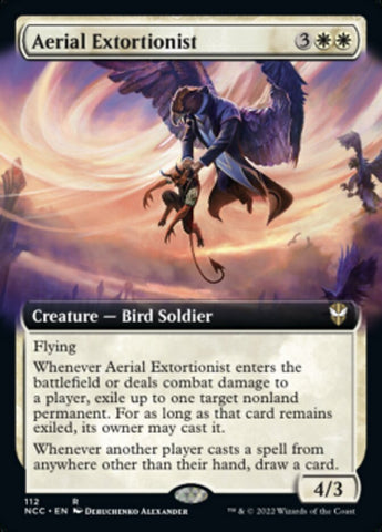 Extorsionista aéreo (arte extendido) [Commander: Calles de Nueva Capenna]