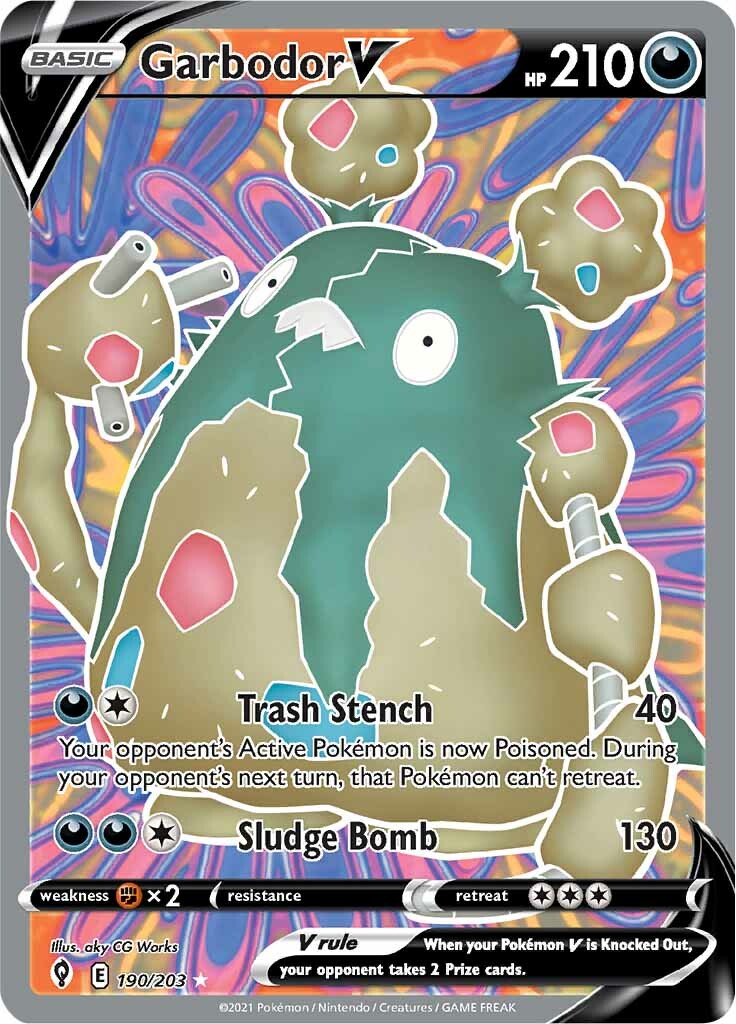 Garbodor V (190/203) [Épée et Bouclier : Ciel Évolutif]