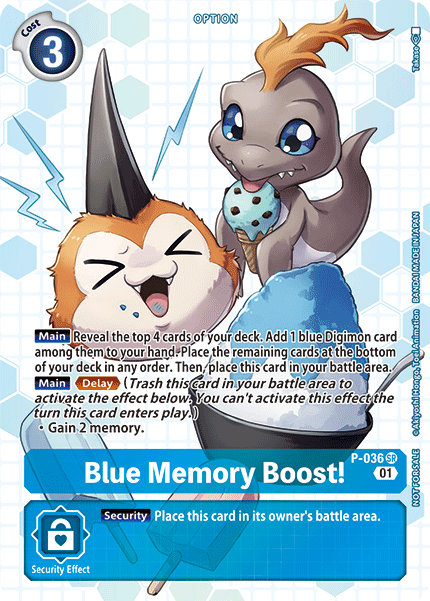 ¡Memoria azul al máximo! [P-036] (Paquete de promoción de caja - Siguiente Aventura) [Cartas promocionales]
