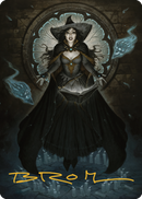 Tasha, la Reina Bruja - Carta de Arte (76) (Firma Estampada en Dorado) [Leyendas de Commander: Batalla por Puerta de Baldur - Serie de Arte]