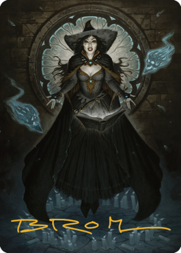 Tasha, la Reina Bruja - Carta de Arte (76) (Firma Estampada en Dorado) [Leyendas de Commander: Batalla por Puerta de Baldur - Serie de Arte]