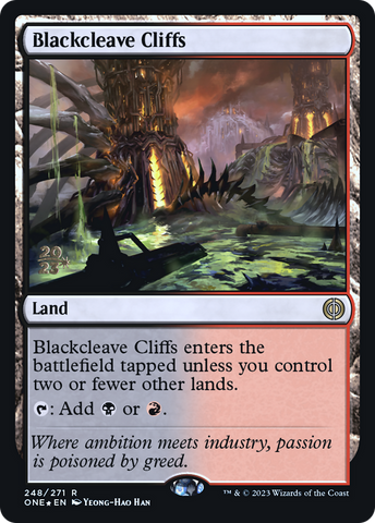 Acantilados de Cuchillonegro [Phyrexia: All Will Be One Prerelease Promos]