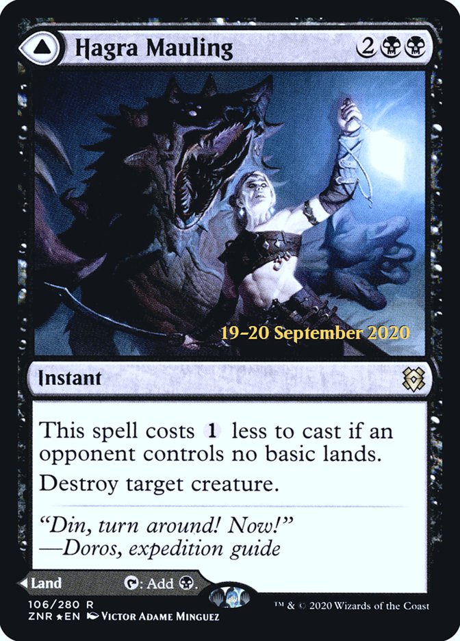 Piétinement de Hagra // Fosse de reproduction de Hagra [Zendikar Rising Prerelease Promos]