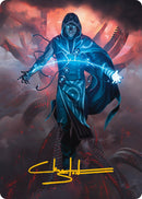 Jace, l'esprit perfectionné – Carte artistique (Signature estampillée or) [Phyrexia : Tout sera un – Série artistique]