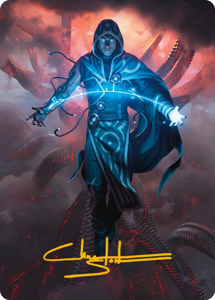 Jace, l'esprit perfectionné – Carte artistique (Signature estampillée or) [Phyrexia : Tout sera un – Série artistique]