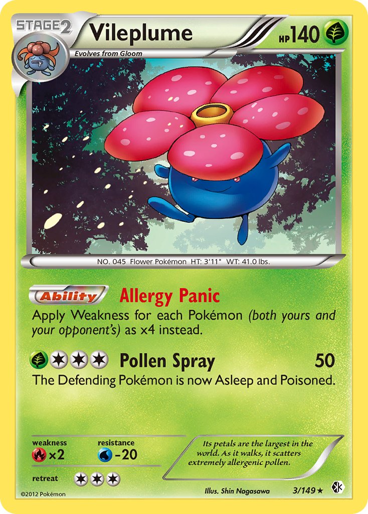 Vileplume (3/149) (Exclusiva de Baraja Temática) [Negro y Blanco: Fronteras Cruzadas]