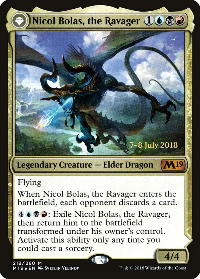 Nicol Bolas, le Dévastateur // Nicol Bolas, l'Eveilé [Promos avant-première de l'édition de base 2019]