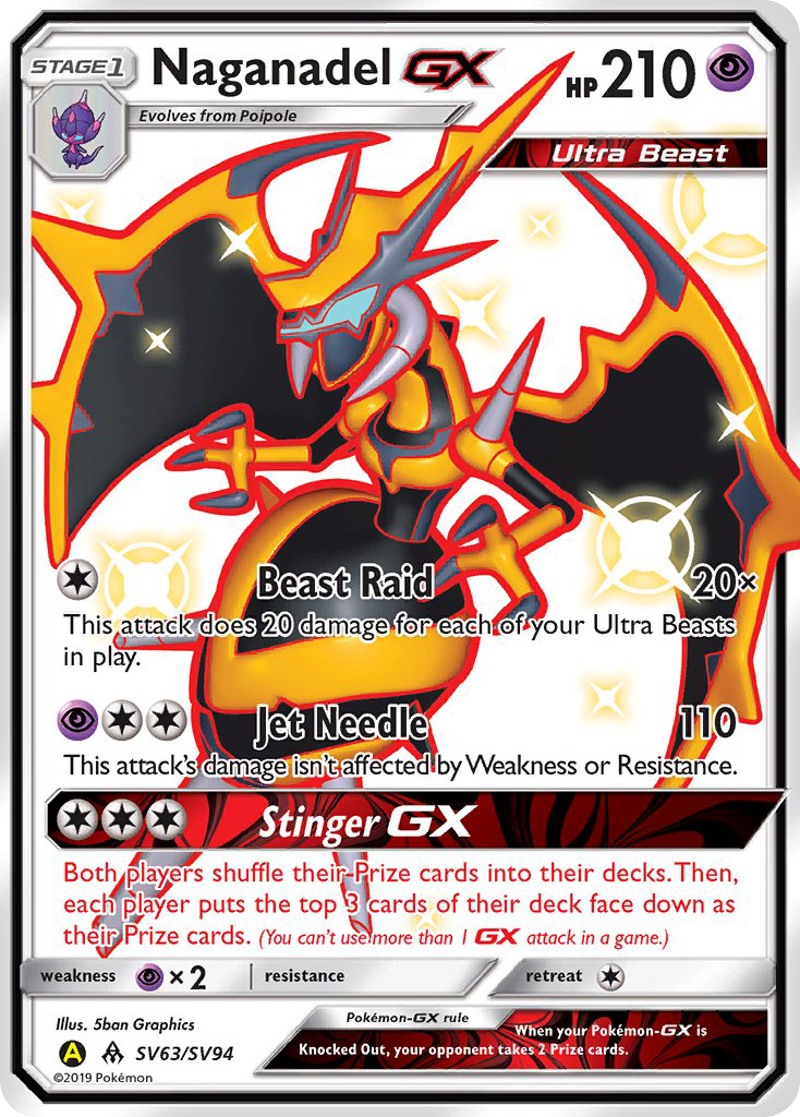 Naganadel GX (SL63/SL94) [Soleil et Lune : Destinées Occultes - Coffre des Cartes Brillantes]