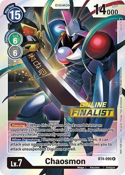 Chaosmon [BT4-090] (Finalista en línea) [Promoción de Great Legend]