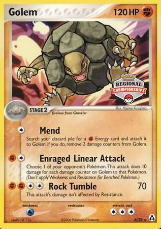 Golem (6/92) (Carta promocional del Campeonato regional) [EX: Creadores de Leyendas]