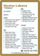 Liste de deck de Nicolas Labarre [Championnats du monde 2000]
